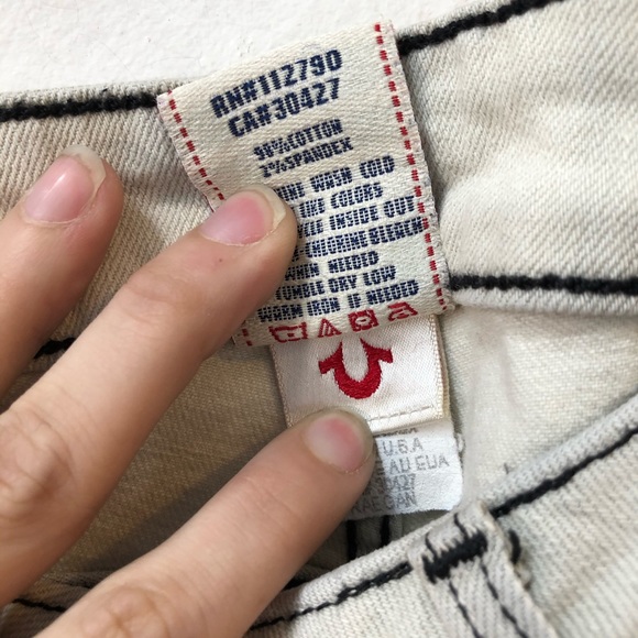 True Religion RARE bell bottom western jeans sz 26 - Picture 14 of 15